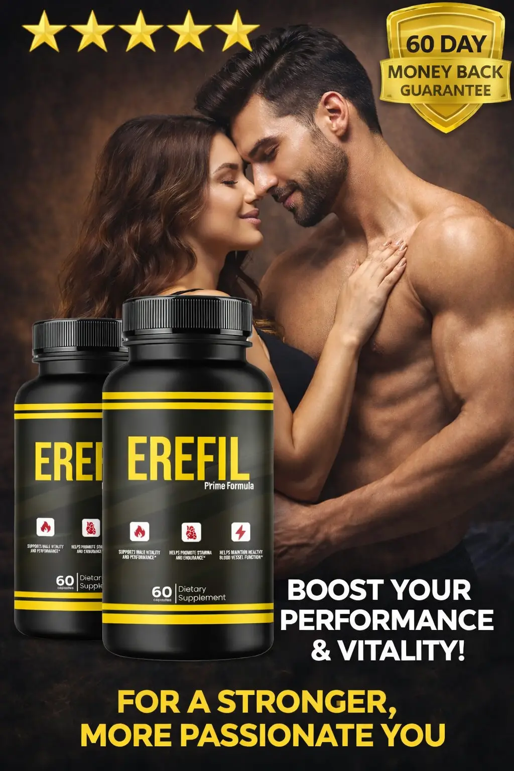 Erefil natural ingredients L-Arginine ginseng zinc tribulus maca